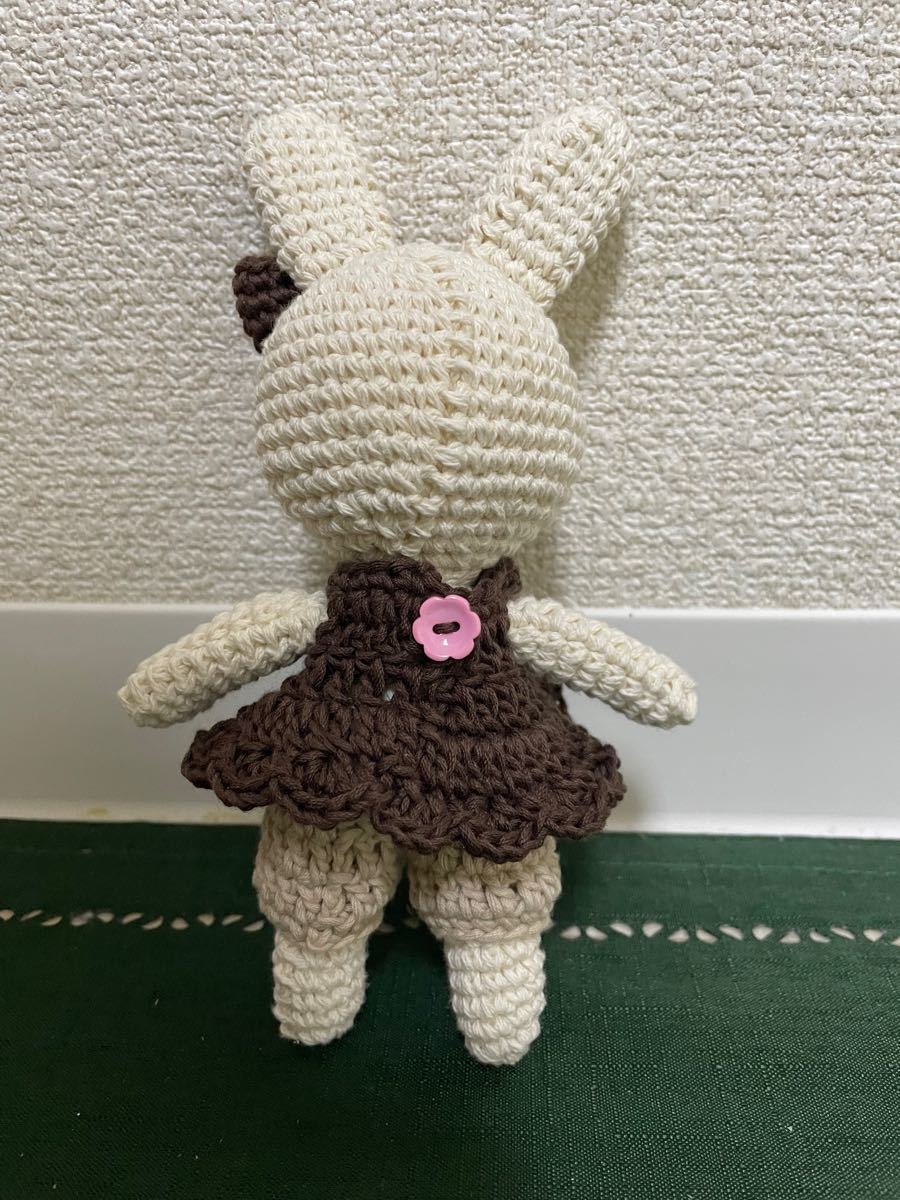 あみぐるみ　にっこりうさぎちゃん　ハンドメイド