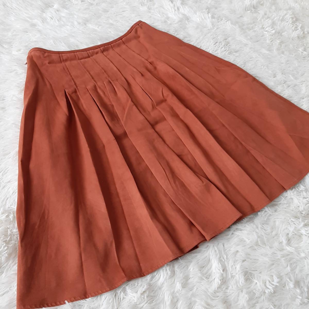 PROFILE  профиль 　...　 замша ...　... юбка 　 пушистый 　 оранжевый 　36　 сделано в Японии 