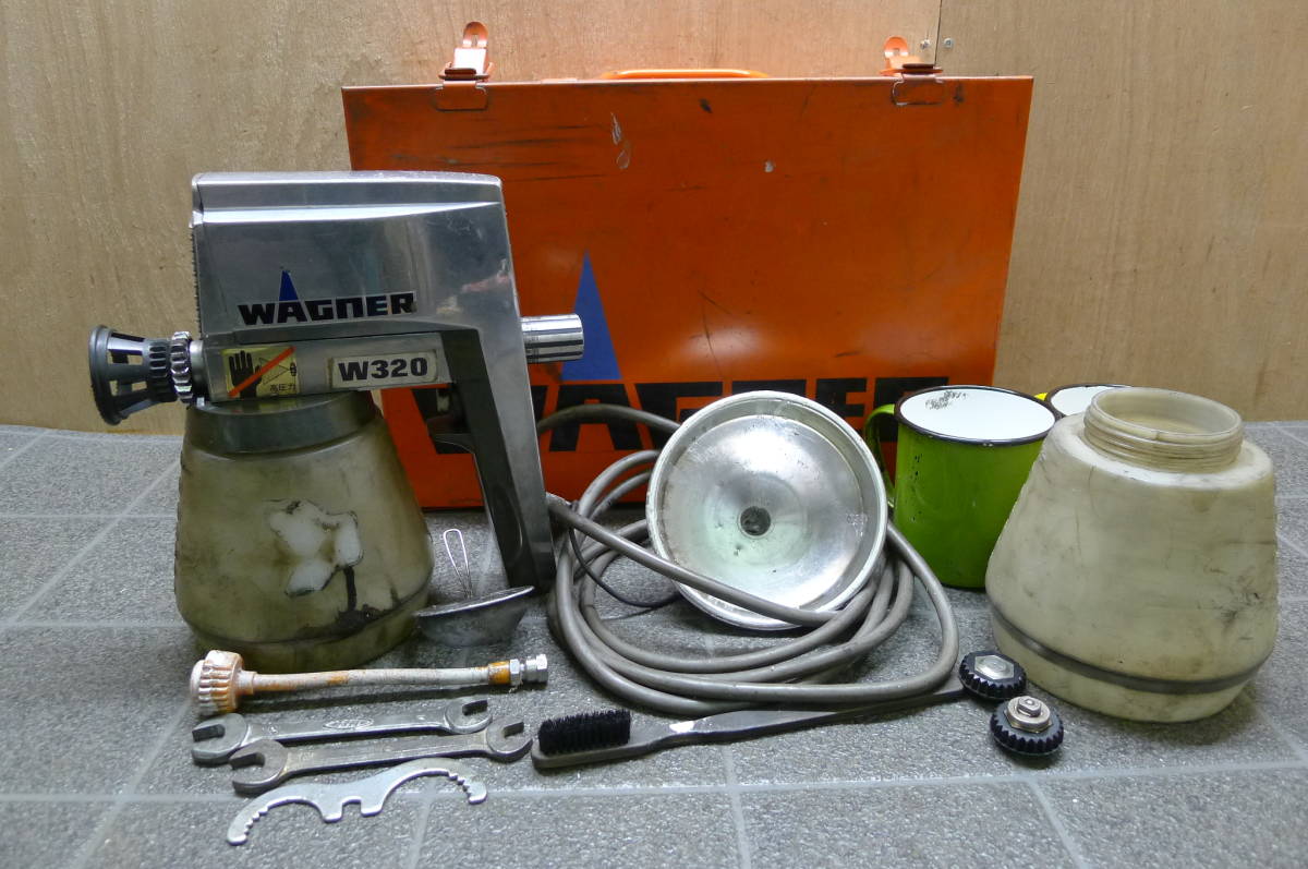 BB059 WAGNER ワグナー 電動小型塗装機 W320 スプレーガン ハンディペインター 水性塗料,油性塗料 ペンキ塗り作業に 業務用 動作確認済/100