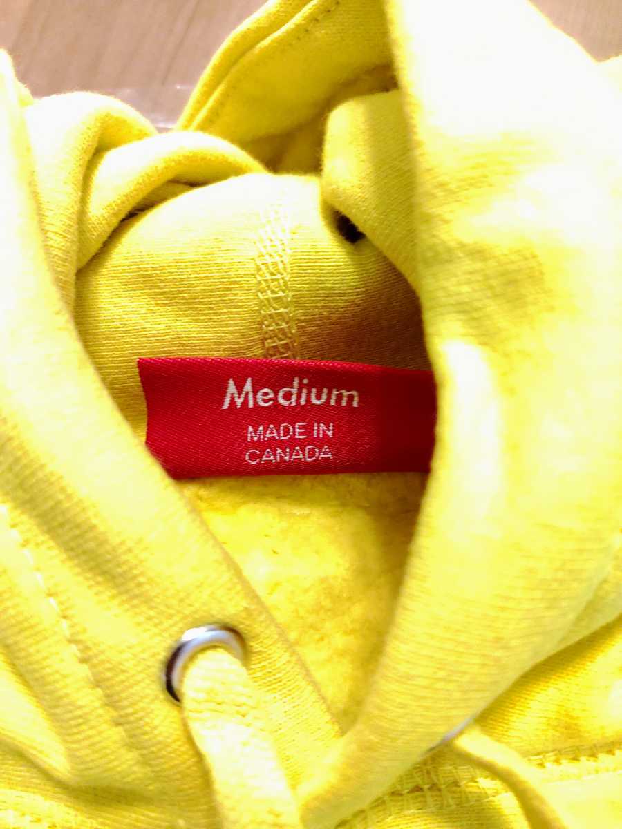 新品 海外 Mサイズ Supreme Cross Box Logo Hooded Sweatshirt Lemon