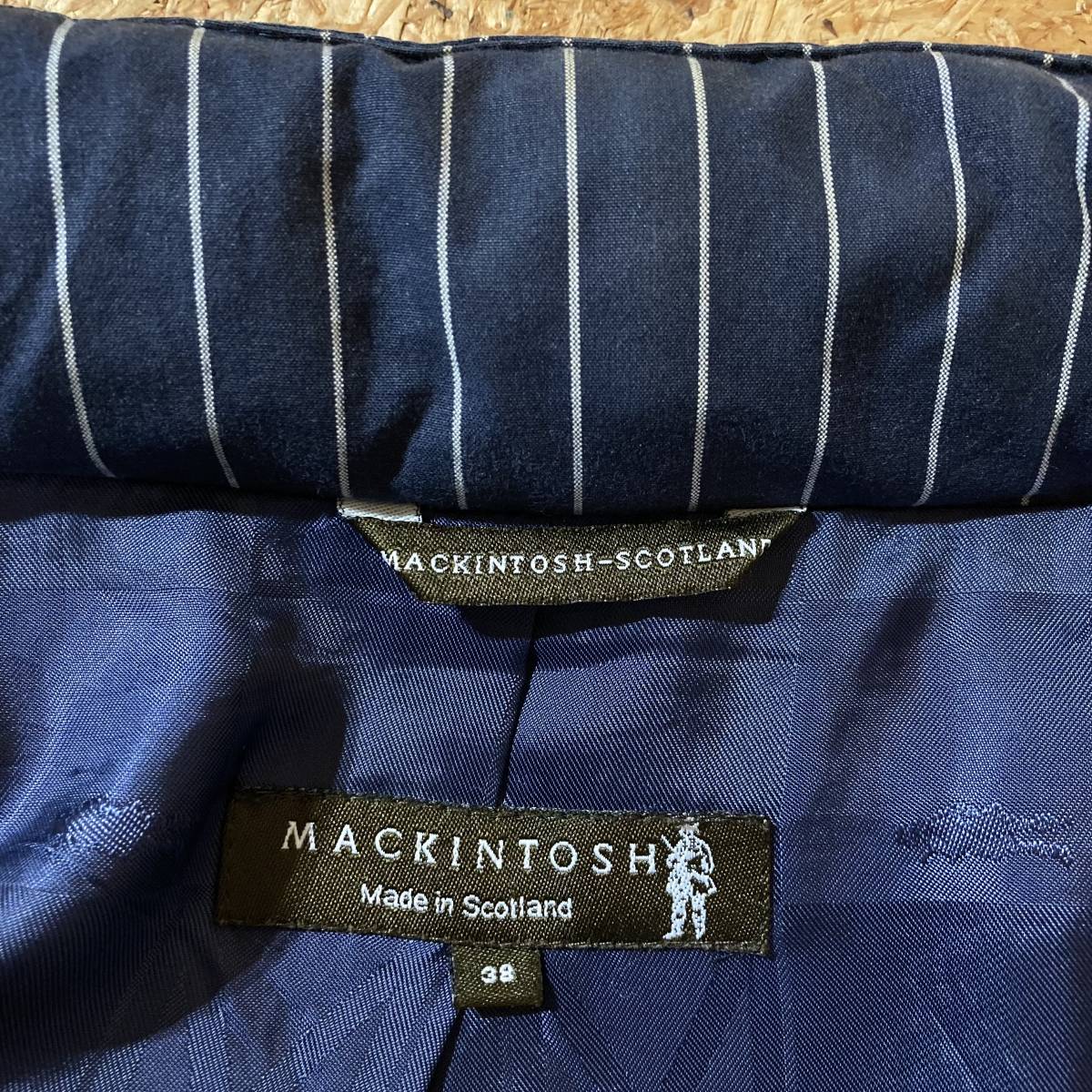 Mackintosh コットン ストライプ パーカー サファリ ジャケット 38 マッキントッシュ MADE IN SCOTLAND 英国製 八木通商_画像4