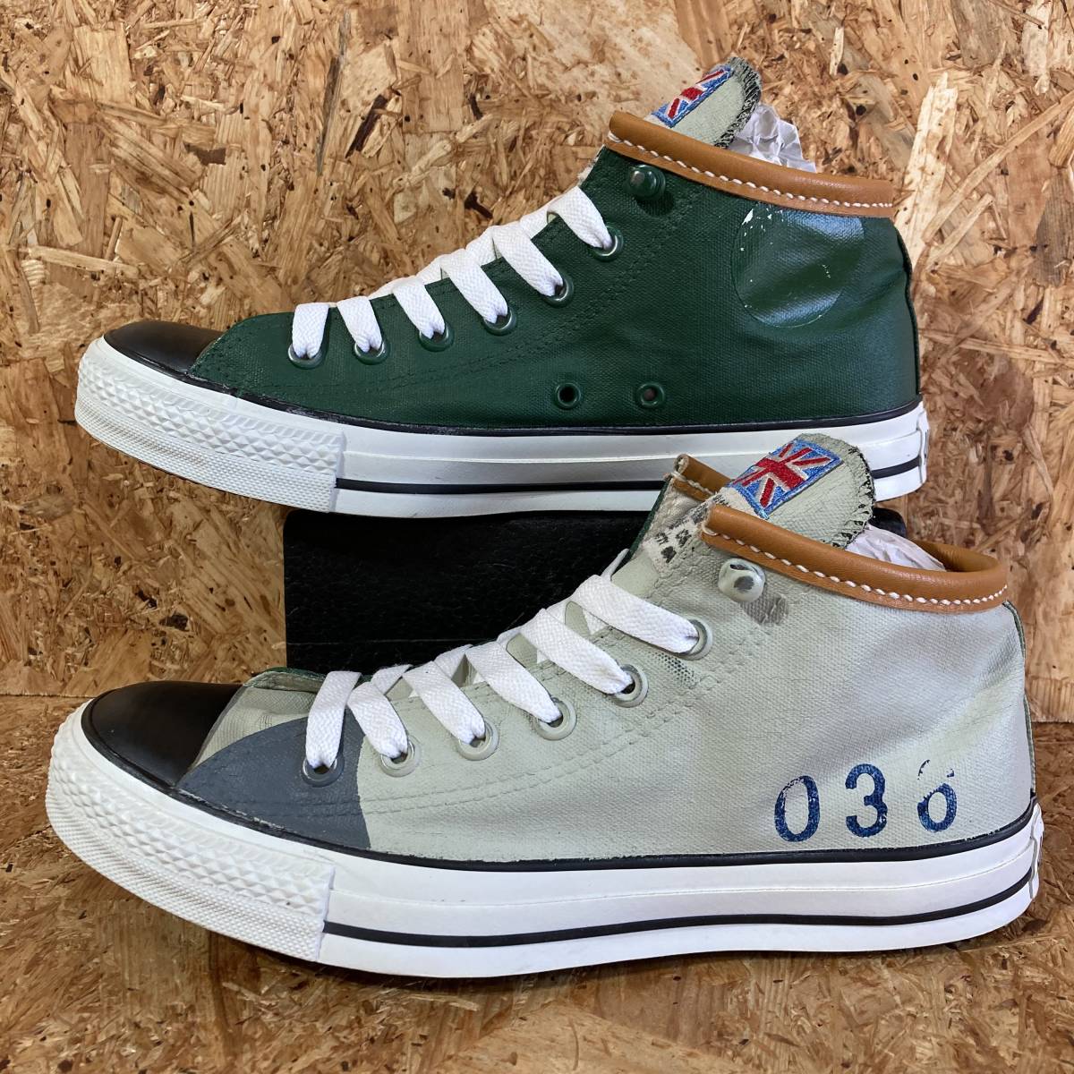 CONVERSE ALL STAR FATTY&NUTTY BROTHERS US8.5 27cm コラボ 別注 限定 オールスター レザー リメイク_画像5