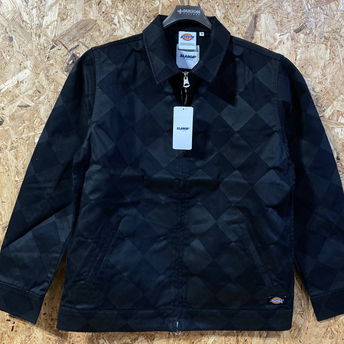 Dickies XLARGE WORK JKT ダイヤ柄 ワークジャケット ブラック S M コラボ 別注 限定 ディッキーズ_画像1