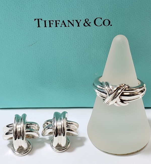 Tiffany&Co. ティファニー シグネチャー クロス リング イヤリング セット シルバー 925