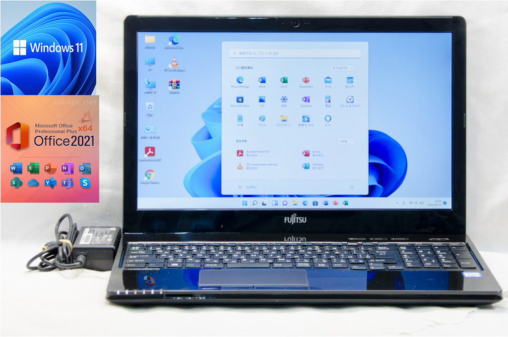 ☆最新Windows11・シャイニーブラック☆富士通 LIFEBOOK AH47/U☆第六
