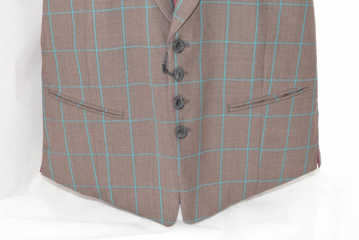 最新作豊富な 新品 Paul Smith & WOVEN チェック柄 ベスト ネイビーL