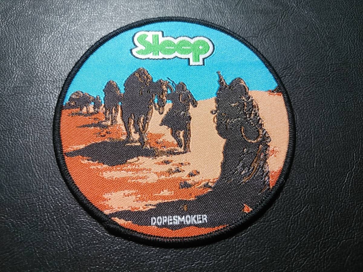 SLEEP 丸形刺繍パッチ ワッペン dopesmoker 黒枠 / melvins high on fire fu manchu pearl jam nirvana kyuss eyehategod Sunn O))の画像1