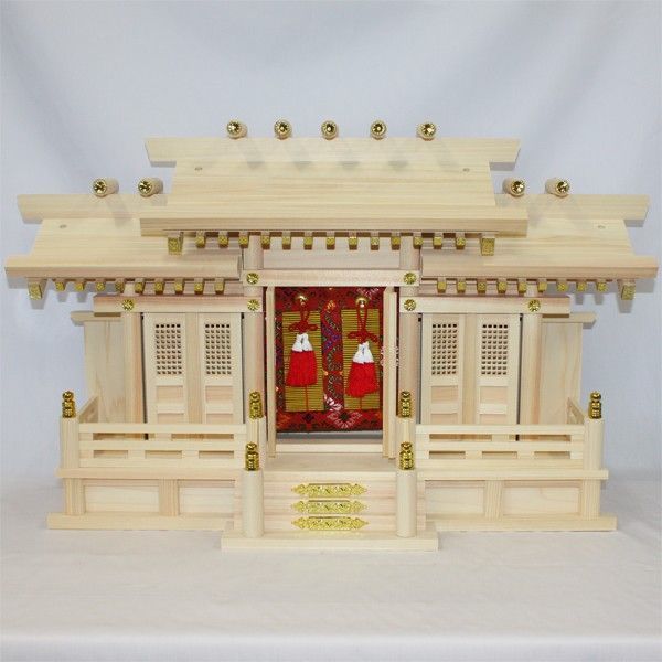  domestic production tohnoh hinoki cypress made household Shinto shrine roof different three company household Shinto shrine better fortune (....) made in Japan household Shinto shrine plain wood less painting ... .