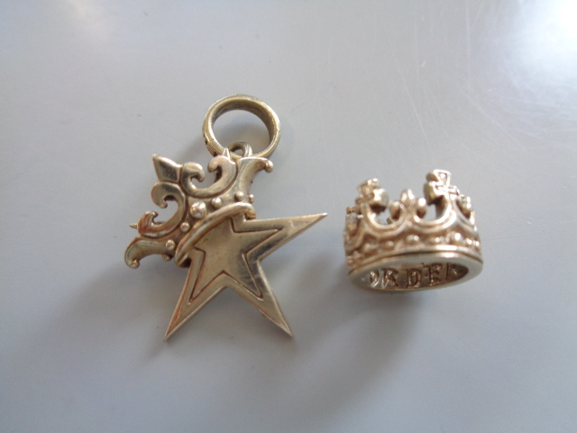 2 позиций комплект прекрасный товар ROYAL ORDER Royal Order 9K SMALL SOLID STAR WITH CROWN TINY CROWN подвеска с цепью GOLD Gold золотой K9