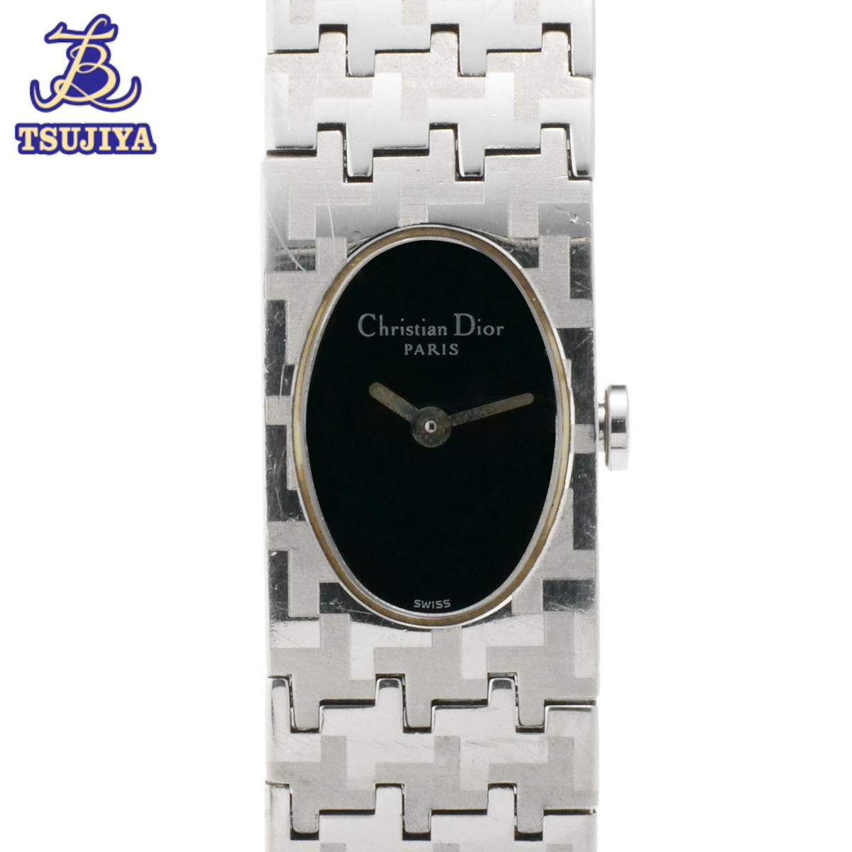 Christian Dior ミスディオール D70-100 ブラック クォーツ レディース
