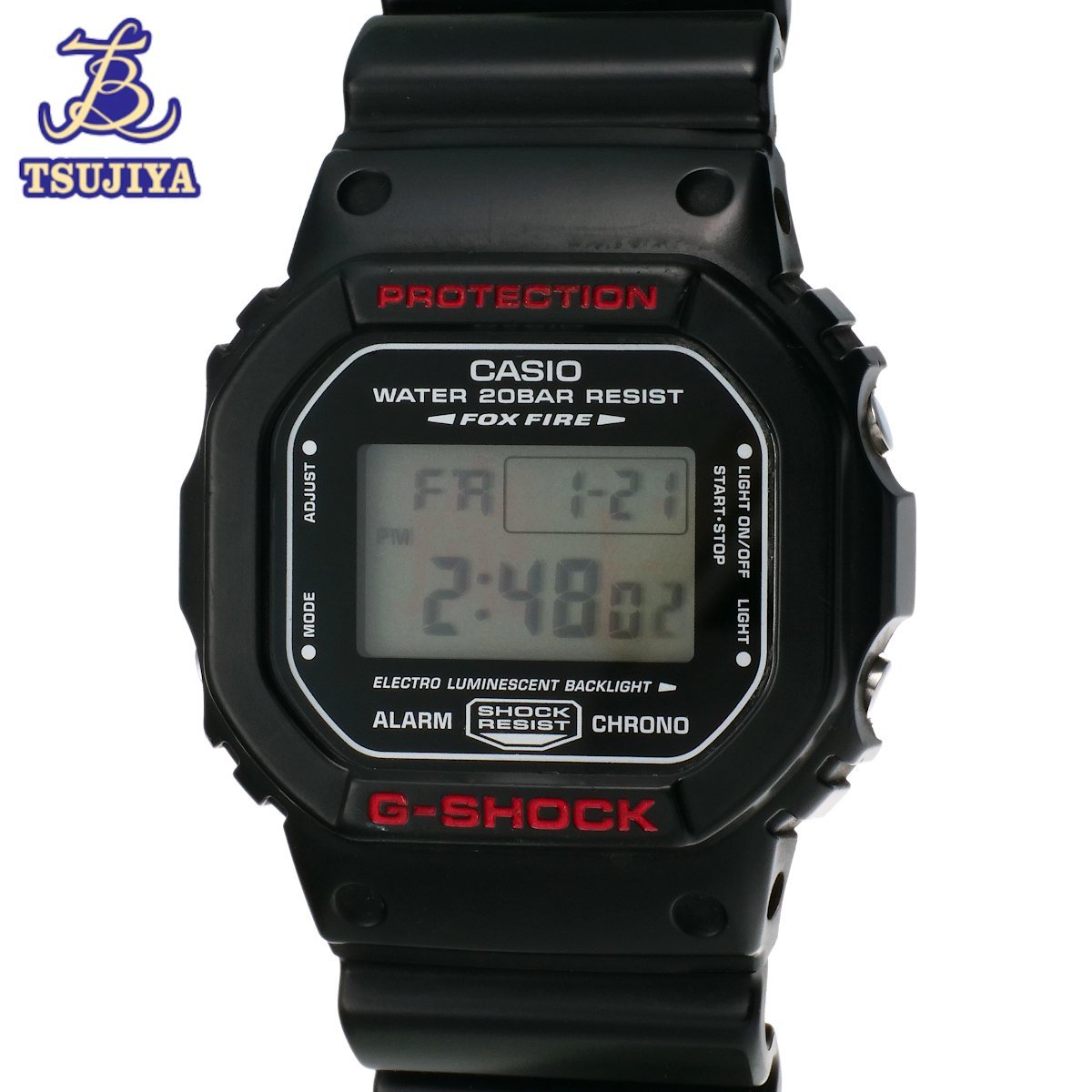 ★限定 レア 希少★ TBSドラマ「魔王」コラボ　CASIO カシオ　G-SHOCK　DW-5600VT　メンズ時計　黒　クォーツ　中古AB【辻屋質店W0691】_画像1