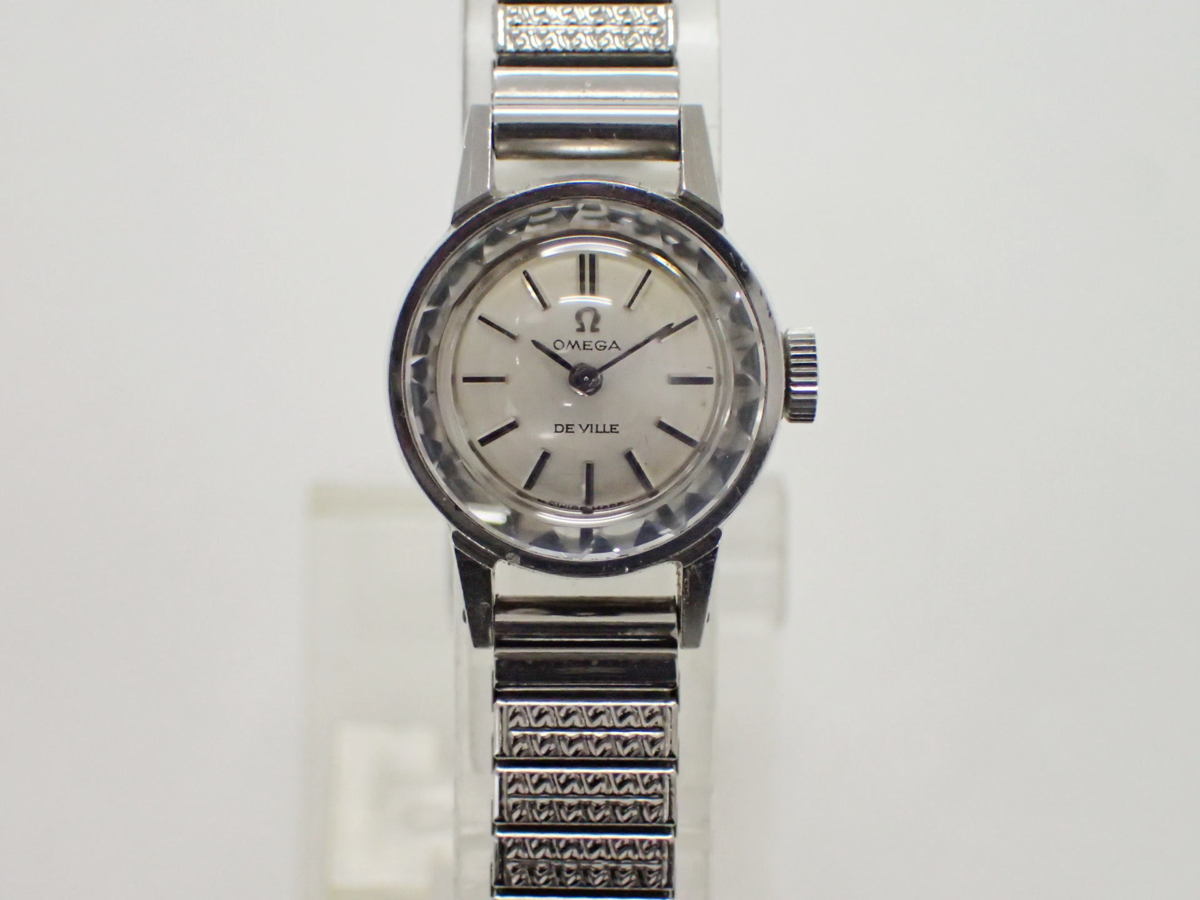 期間限定特価品 OH済！ オメガ 1968年 14金無垢 レディース手巻 ダイヤ2石　美品！ 腕時計(アナログ)