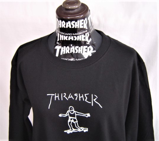 THRASHER スラッシャー GONZ ART L/S T-SHIRTS ゴンズ アート ロン T 長袖 TH8328 黒 L メンズ レディース 新品_画像2