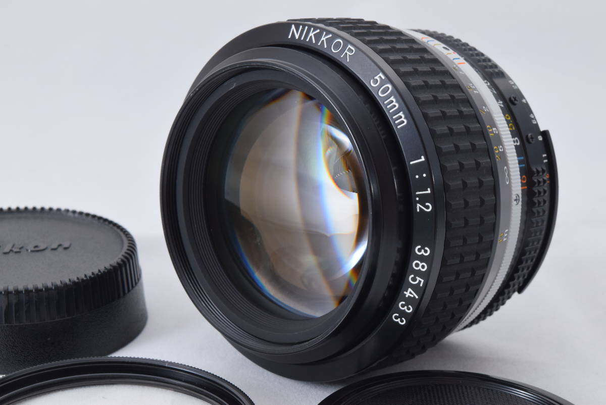 ★新品級★ Nikon ニコン Ai-s NIKKOR 50mm F1.2S 大口径 単焦点 Fマウント 元箱 取説 プライスタグ付き！ 透き通る光学！！ _画像2