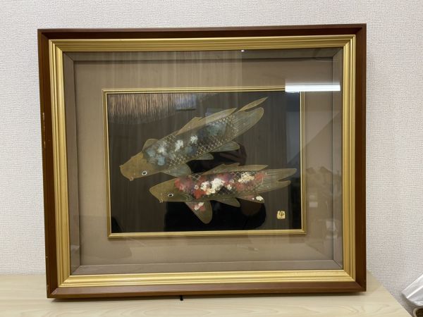開店記念セール! 輪島塗蒔絵 輪島塗蒔絵 鯉 日展作家 日展作家 柿木章