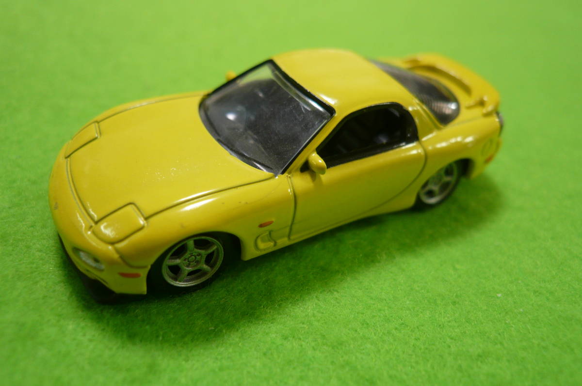 [ rare * new goods ]REAL-X1/72 minicar collection *MAZDA Efini RX-7 * yellow 