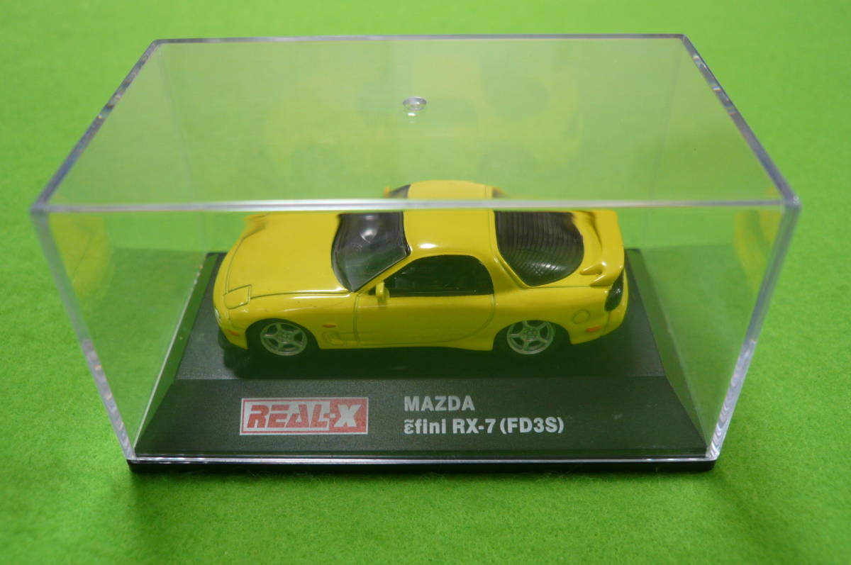 [ rare * new goods ]REAL-X1/72 minicar collection *MAZDA Efini RX-7 * yellow 