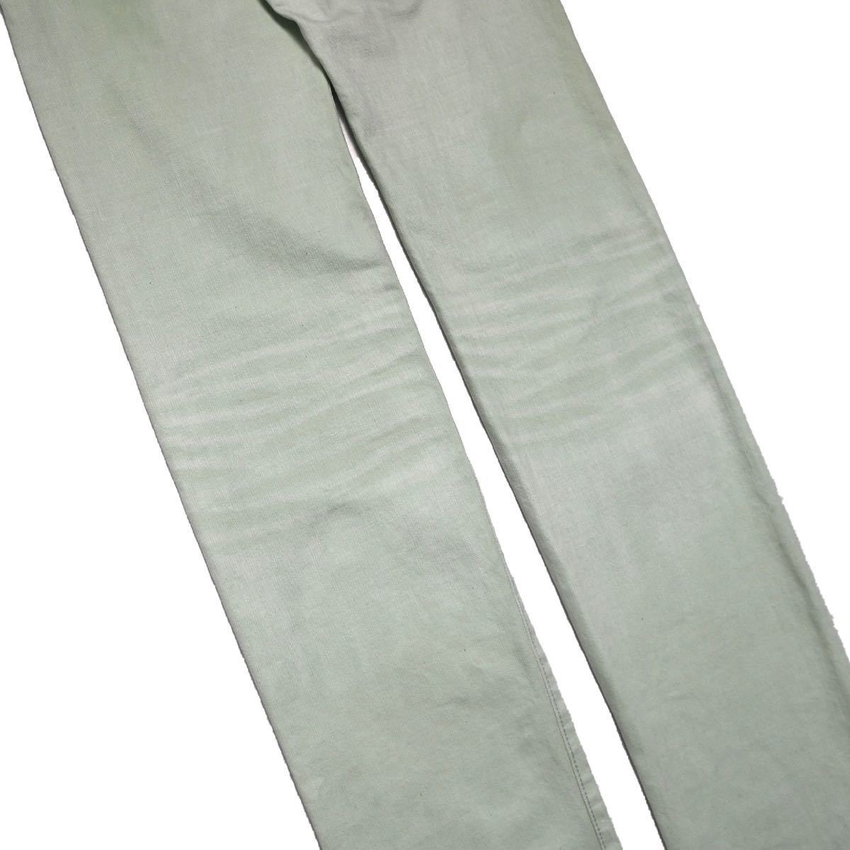 美品ディオールオム 06AWデニム 31 エディスリマン DIOR HOMME by HEDI SLIMANE Mint Green Denim Pants ミントグリーンデニム_画像5