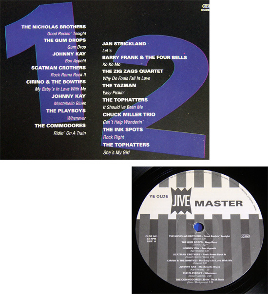 Ye Olde Jive Master Vol.1 - LP/50s,The Nicholas Brothers,Scatman Crothers,Jan Strickland,The Tazman,The Zig Zags Quartet,Ink Spots_画像2