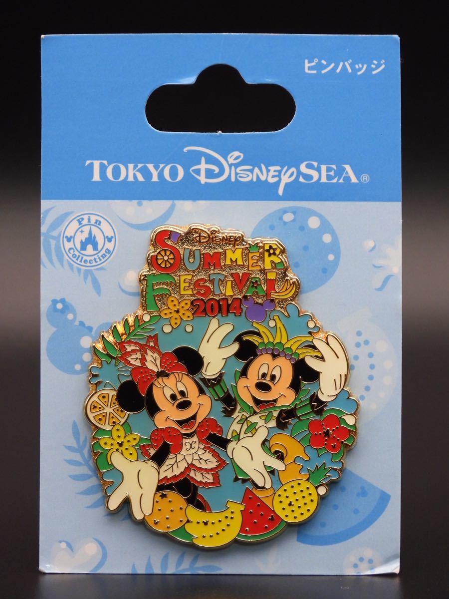 82東京ディズニーシー サマーフェスティバル2014 バナナ ピンバッジ TDS TDL TDR ミッキーミニー　バッチ_画像1