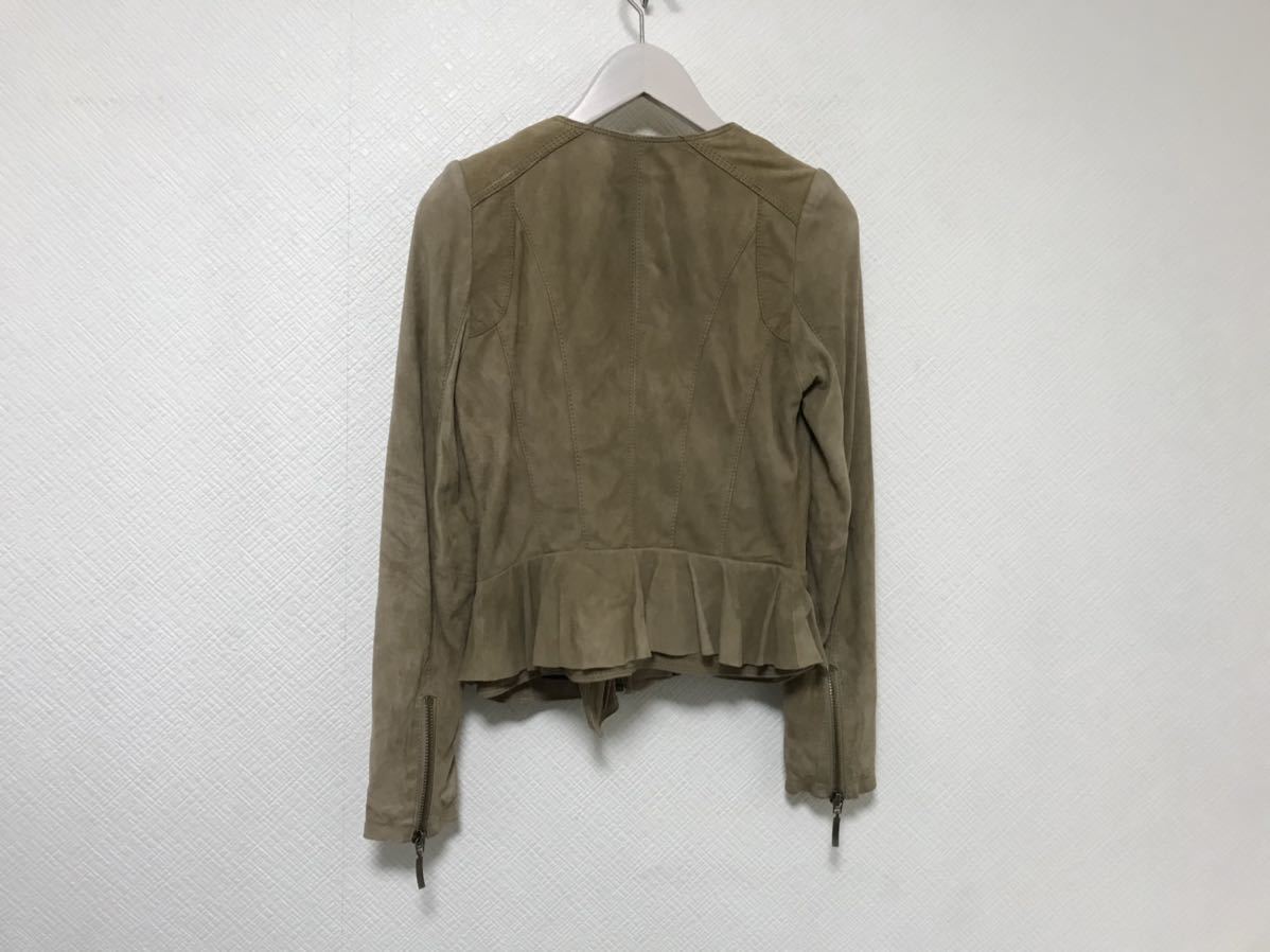 本物ザラベーシックZARA本革スエードレザーライダースジャケット 本物ザラベーシックZARA本革スエードレザーライダースジャケット