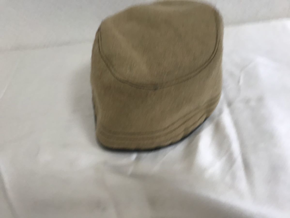 美品本物キャロウェイcallawayウールレザーキャップ帽子メンズアメカジ茶ベージュゴルフ57cm