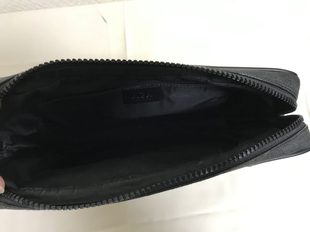 美品本物グッチGUCCI本革レザーGG柄PVCクラッチハンドバッグビジネス