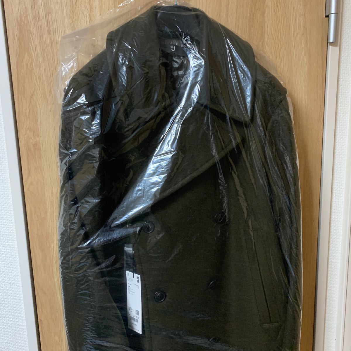 税込) オーバーサイズピーコート ウールブレンド +J UNIQLO Olive ...