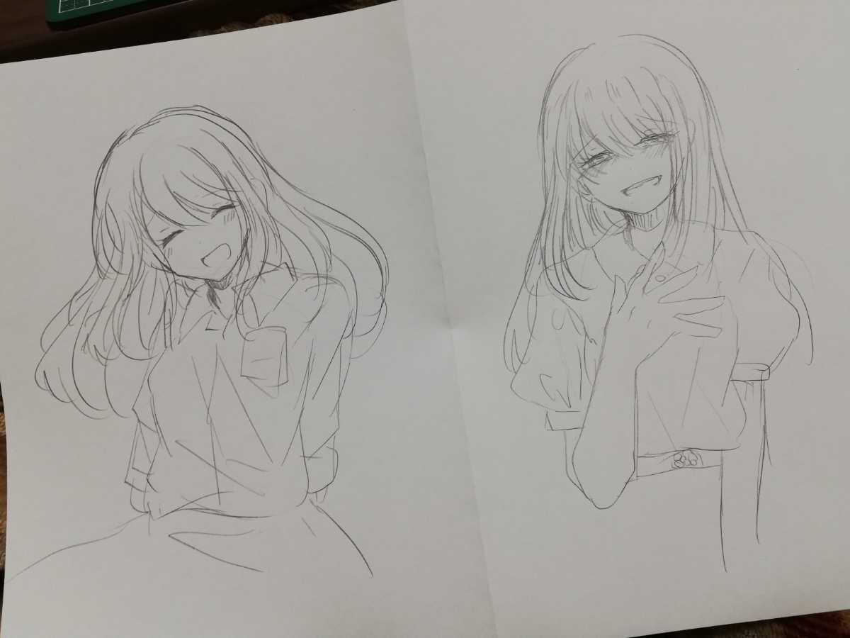 手描きイラスト 直筆 イラスト 同人 オリジナル 鉛筆画 コピー用紙 モノクロ 女の子 シャーペン画 ラフ画 超目玉 笑顔 手描きイラスト 直筆 イラスト 同人 オリジナル 鉛筆画 コピー用紙 モノクロ 女の子 シャーペン画 ラフ画 超目玉 笑顔