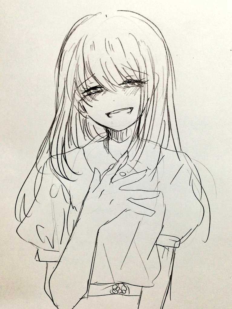 手描きイラスト 直筆 イラスト 同人 オリジナル 鉛筆画 コピー用紙 モノクロ 女の子 シャーペン画 ラフ画 超目玉 笑顔 手描きイラスト 直筆 イラスト 同人 オリジナル 鉛筆画 コピー用紙 モノクロ 女の子 シャーペン画 ラフ画 超目玉 笑顔