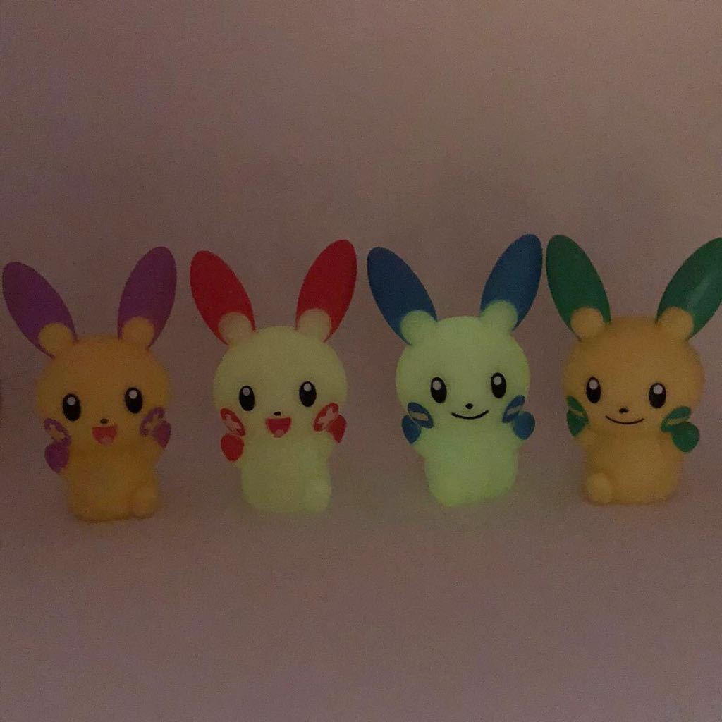 ポケモンキッズ 色違い 蓄光 プラスル マイナン 4点セット 指 ポケモンキッズ 色違い 蓄光 プラスル マイナン 4点セット 指