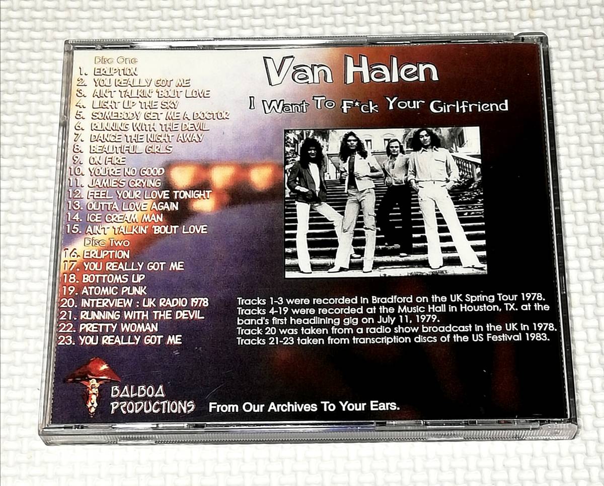 CD　VAN HALEN I want to f**k you girlfriend　Live In Houston 1979/2枚組/BP-0005-6_画像2