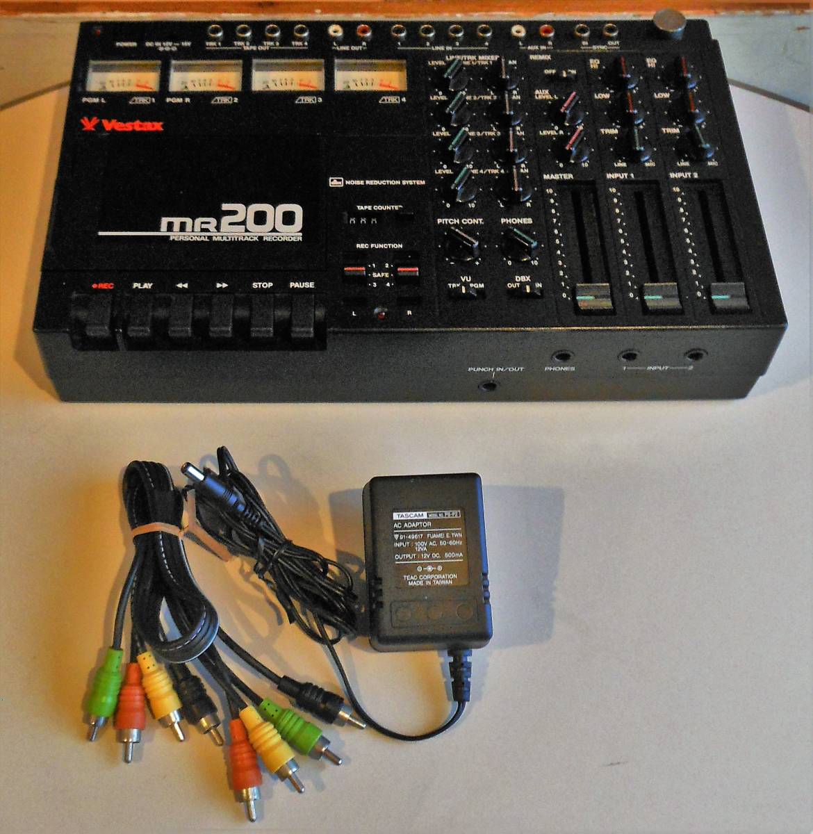 80s 2スピード カセット MTR Vestax MR200 整備済 動作正常 アナログ録音 レア機 新品アダプター PS-P2 付属