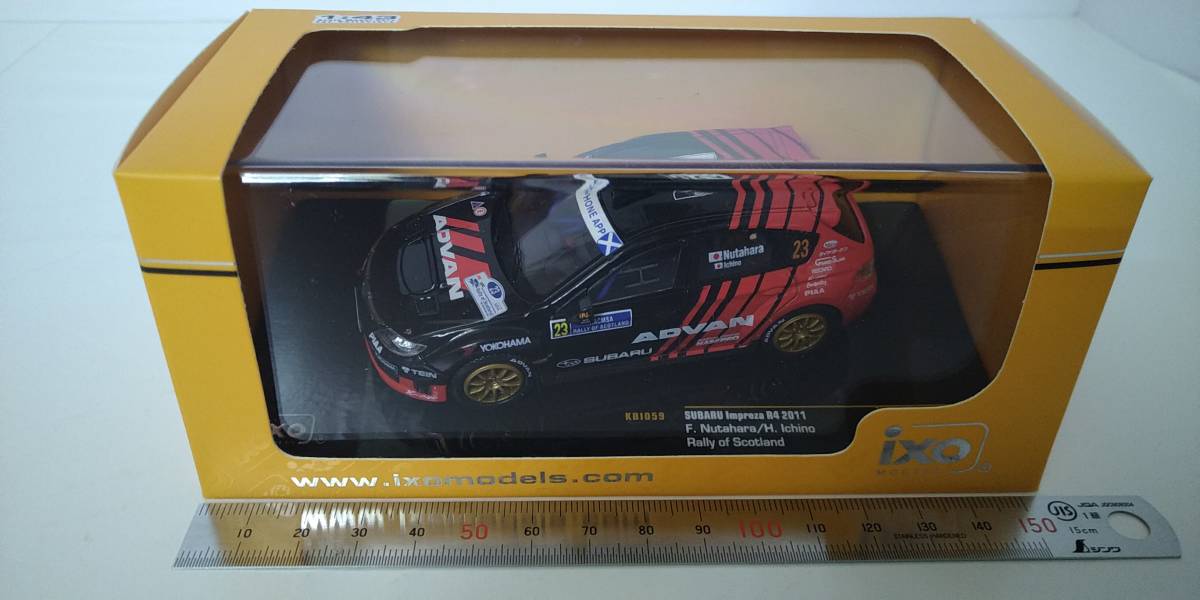 ＜新品＞イクソ　スバル インプレッサ R4 2011　F.Nutahara／H.Ichino　Rally of Scotland　KB1059　1/43サイズ_画像4