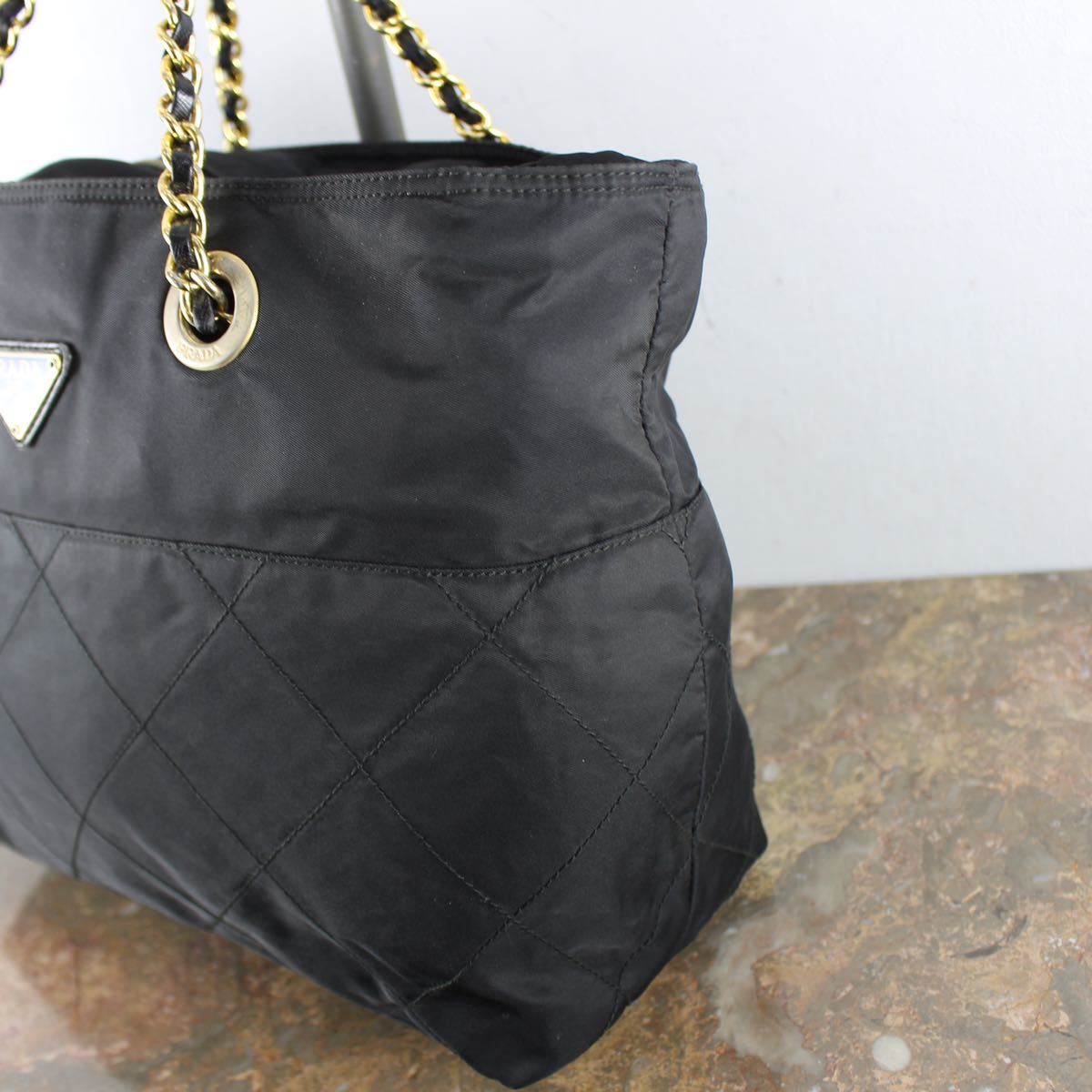 PRADA QUILTING NYLON CHAIN SHOULDER BAG MADE IN ITALY/プラダ PRADA QUILTING NYLON CHAIN SHOULDER BAG MADE IN ITALY/プラダ