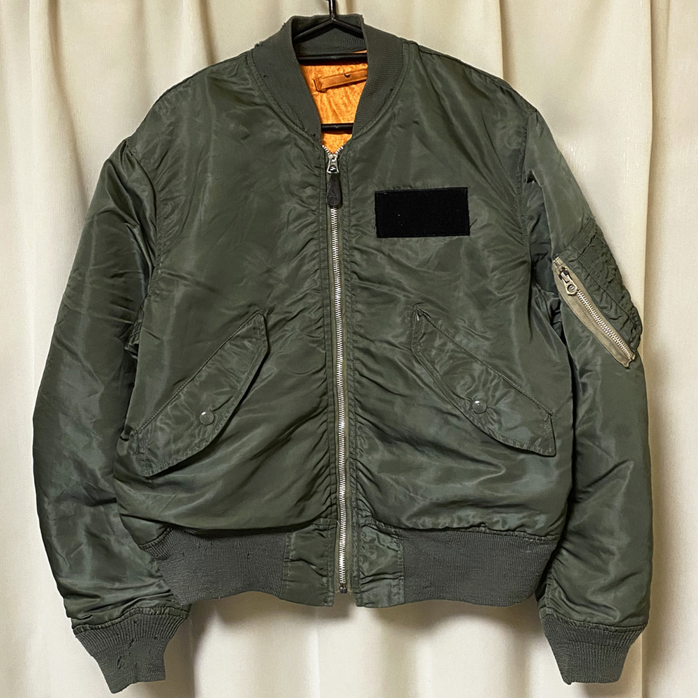 ふるさと割 1970s L-2B alpha社製 米軍 実物 MA-1 オリジナル L tdh