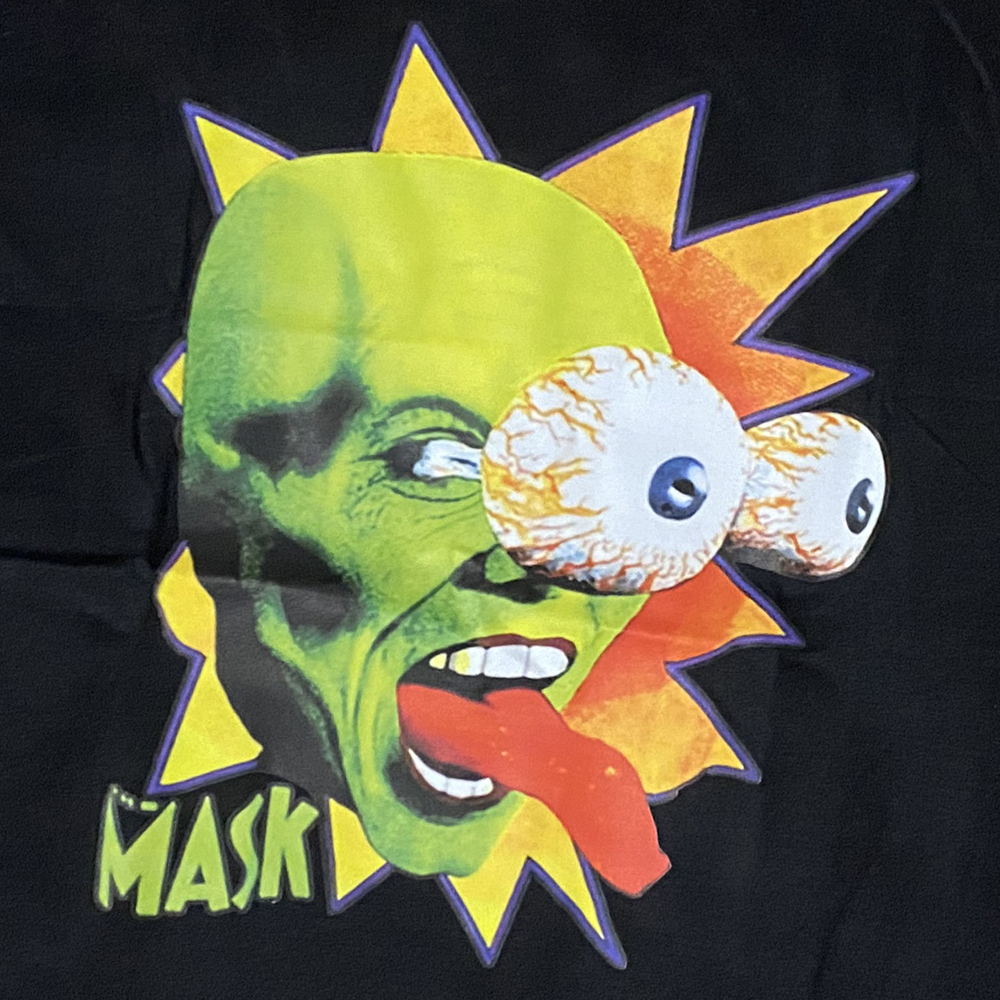 新品 THE MASK マスク 映画 ムービー Tシャツ 黒 ブラック XLサイズ ジムキャリー CGプリント GILDAN レア （90s  ビンテージ vintage