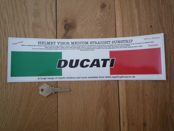 ◆送料無料◆ 海外 Ducati ドゥカティ Helmet Visor ヘルメット バイザー 300mm ステッカー_画像1