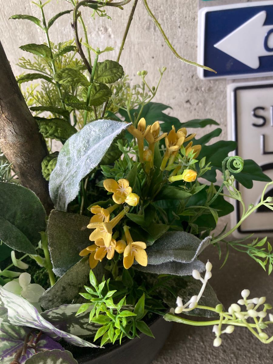 光触媒 人工観葉植物 ウォールグリーン フェイク アレンジ トネリコ105