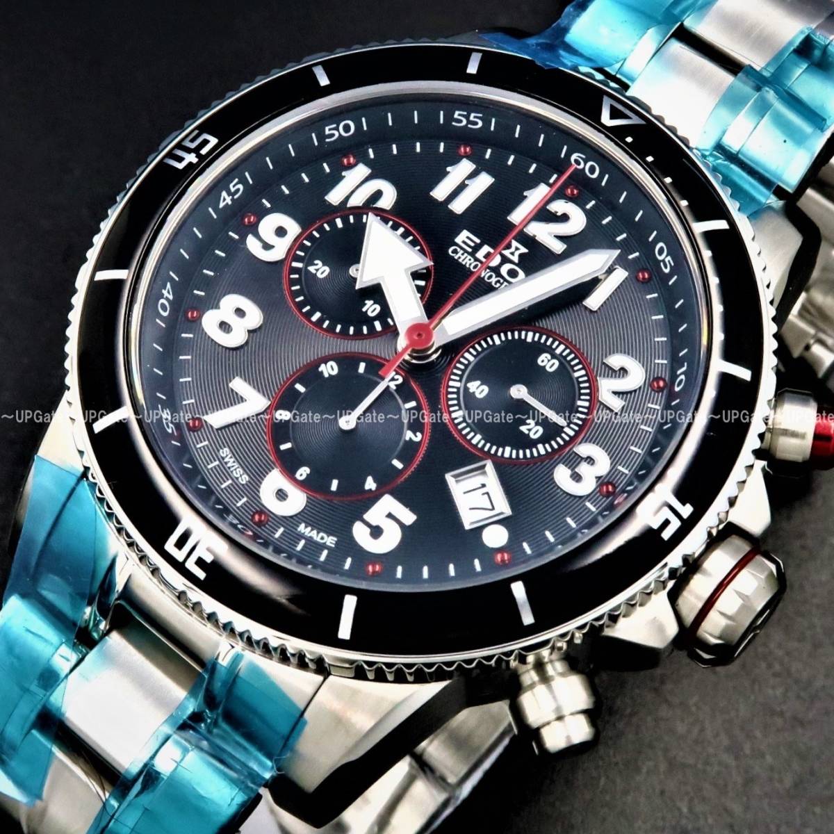 EDOX / エドックス Chronorally S クロノラリー 黒×銀 10227 3RM NROB