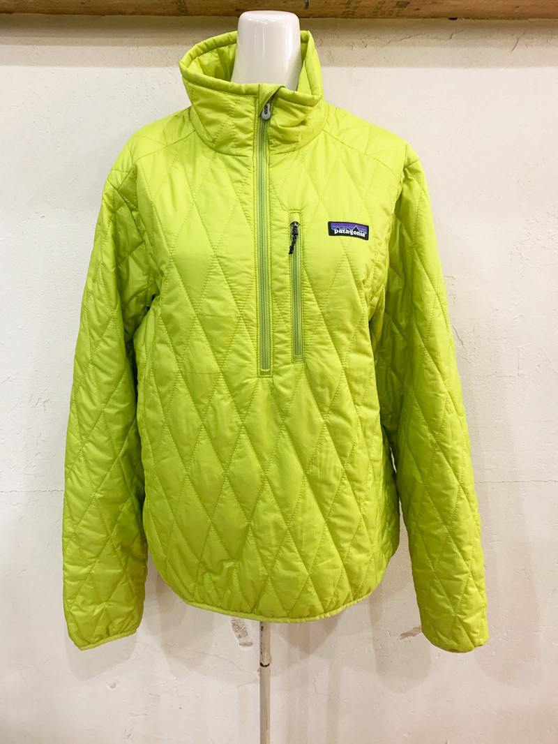 F88★Patagonia/パタゴニア ナノパフプルオーバー ハーフジップ キルティングP/O グリーン WOMEN'S Mサイズ ミッドレイヤー ★_画像1