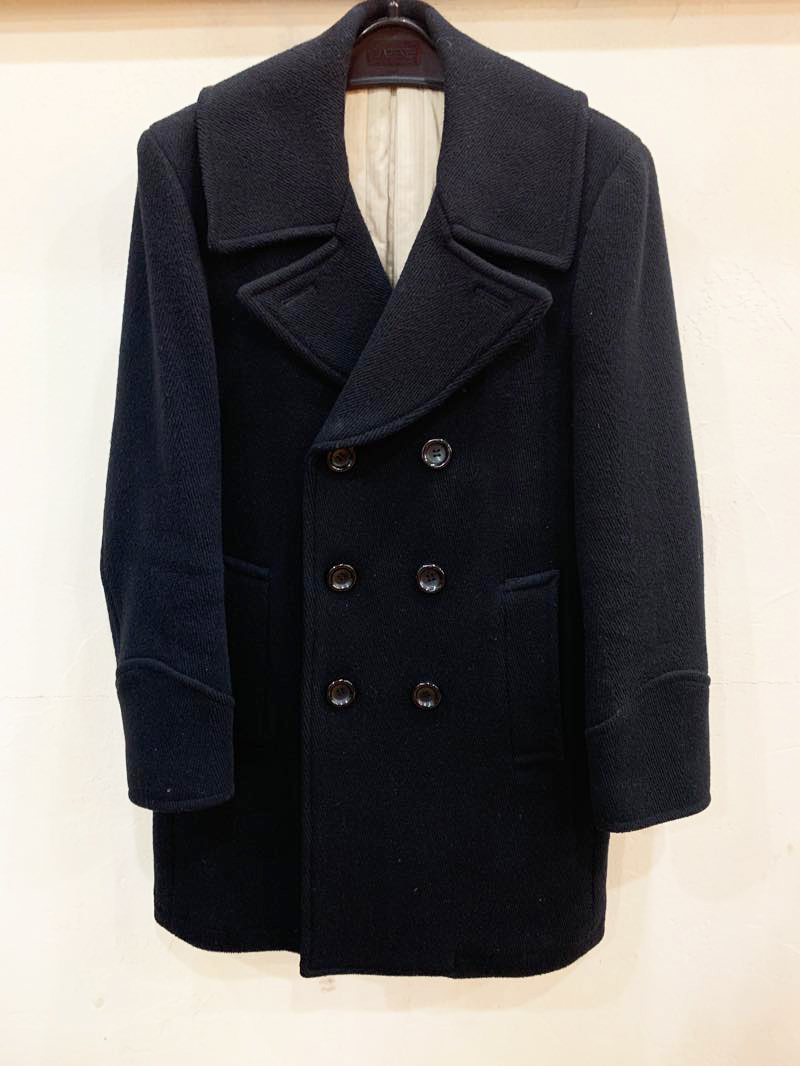 W87★RUDE GALLERY/ルードギャラリー メルトンPコート PEA COAT ブラック サイズ3 メンズ コート アウター USED ★_画像1