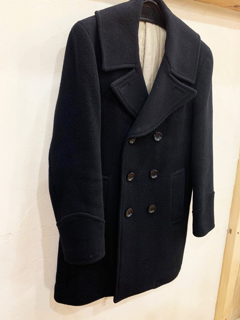 W87★RUDE GALLERY/ルードギャラリー メルトンPコート PEA COAT ブラック サイズ3 メンズ コート アウター USED ★_画像5