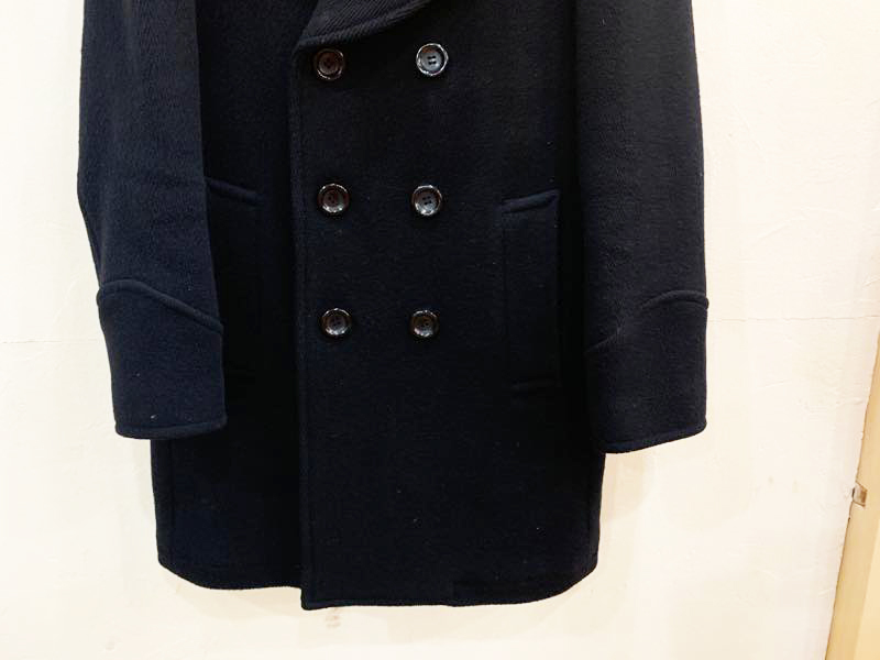 W87★RUDE GALLERY/ルードギャラリー メルトンPコート PEA COAT ブラック サイズ3 メンズ コート アウター USED ★_画像4