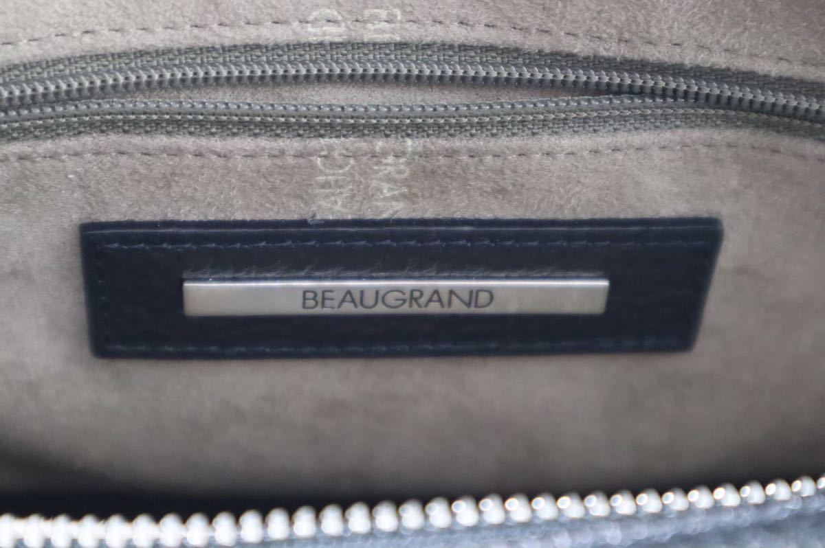 美品 BEAUGRAND ボーグラン ハンドバッグ ショルダー クロコ JRA