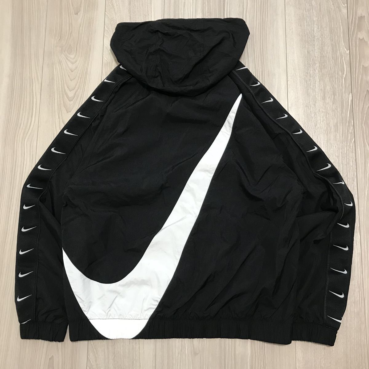 NIKE SWOOSH WOVEN JACKETナイキ ビッグ スウォッシュ ナイロン ウーブン ジャケット アノラック パーカー ウィンドブレーカー  フーディーM