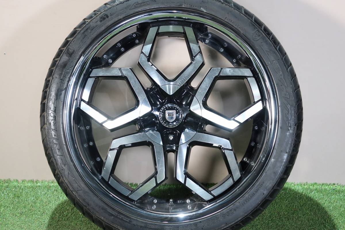 〈バリ溝〉レグザーニ HYDRA 24in 10J +15 PCD139.7 LEXANI 295/35R24 1本 キャデラック エスカレード シボレー タホ 交換用 即納_画像1