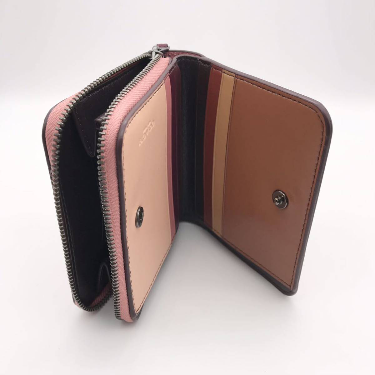 COACH 財布 ★大人気★ ビルフォールドウォレット カラーブロック ピンク 二つ折り 新品