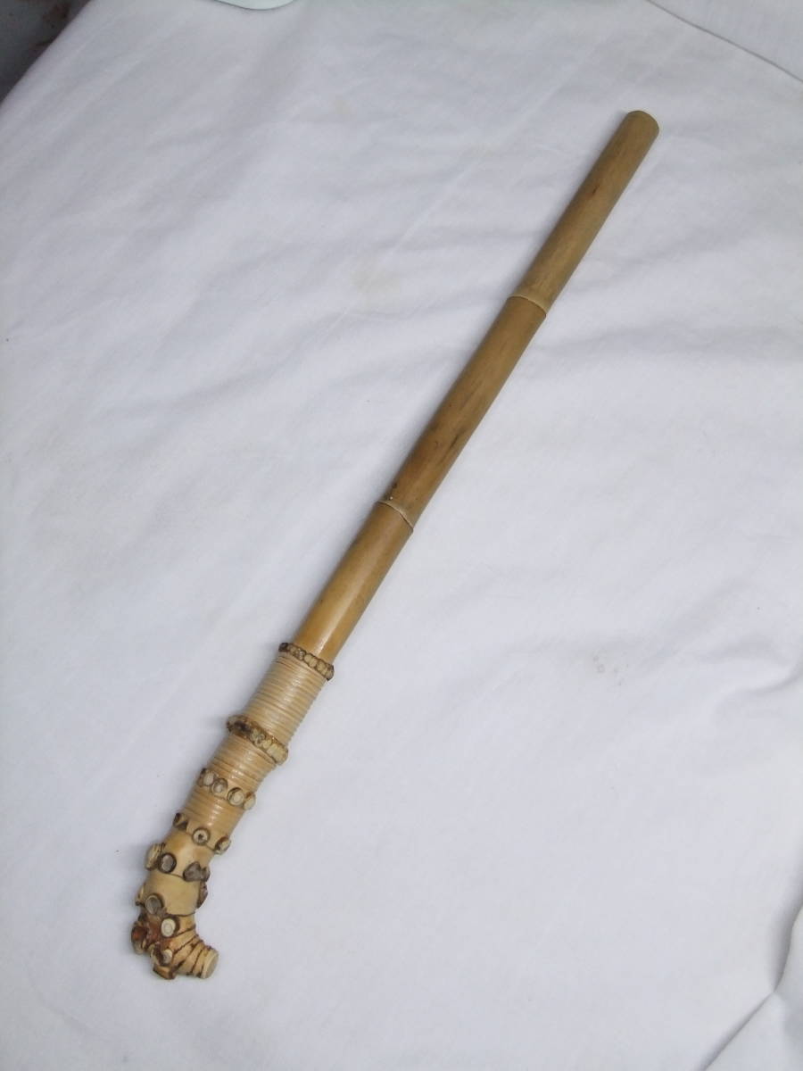 和竿　竹竿素材　根付き高野竹　矯め済み籐巻き　タナゴ竿　小鮒竿　マブナ竿用