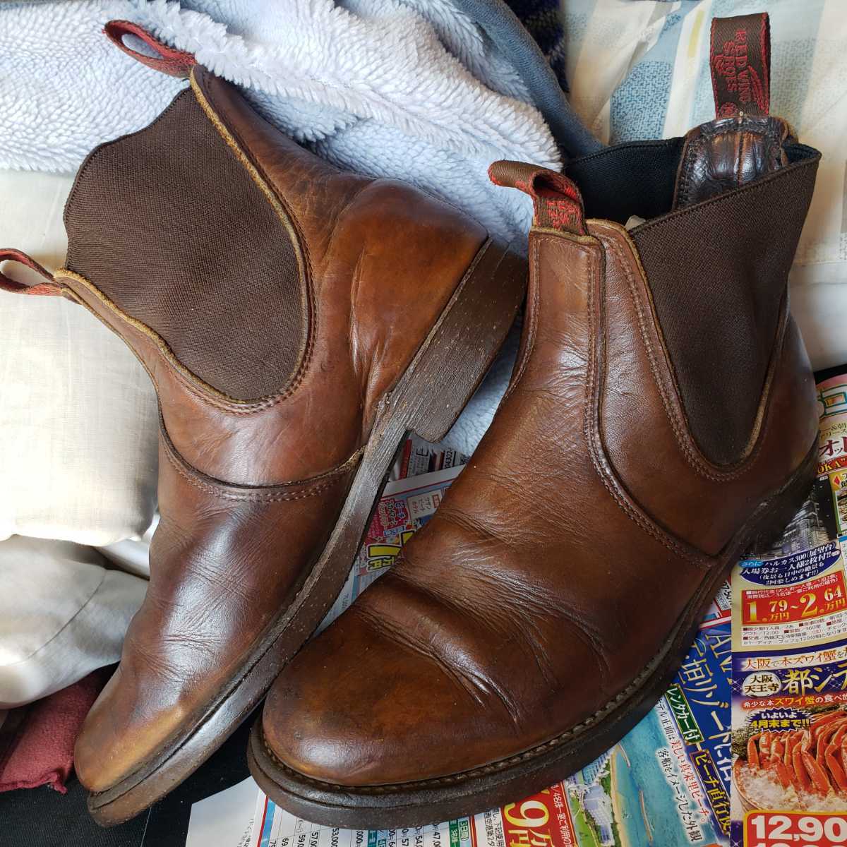 REDWING レッドウィング 8191 サイドゴア SIDEGORE ブーツ boots 皮革 7.5E レザー leather チェルシー ランチャー CHELSEA RANCHER 米国製